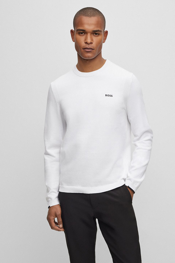 SWEATSHIRT BOSS - 100 WHITE